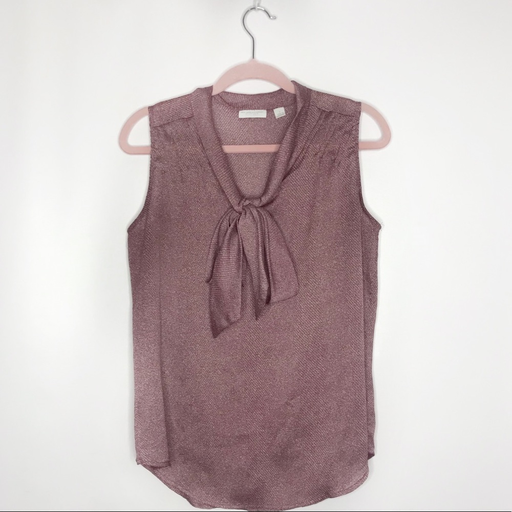 NY & Co Necktie Sleeveless Blouse